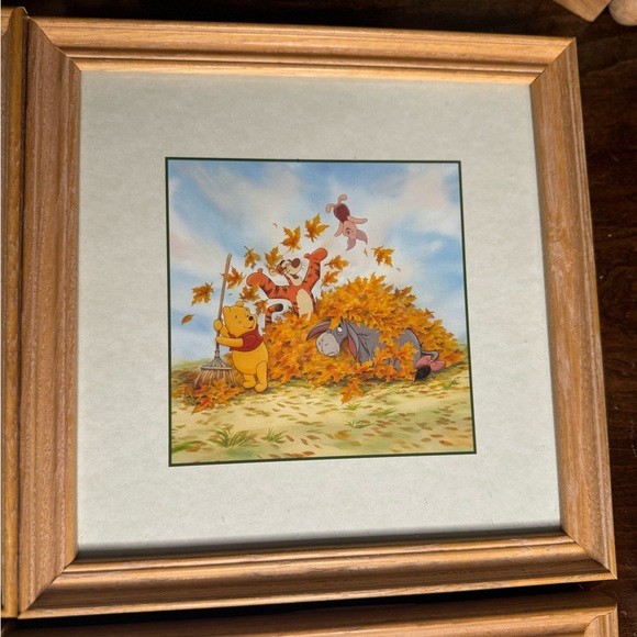 Vintage Winnie The Pooh 4 Seasons Prints Framed - Picture 3 of 6